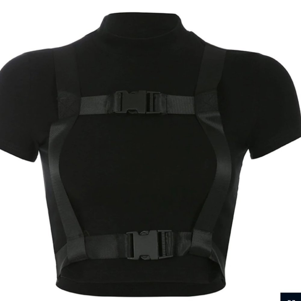 Goth buckle top